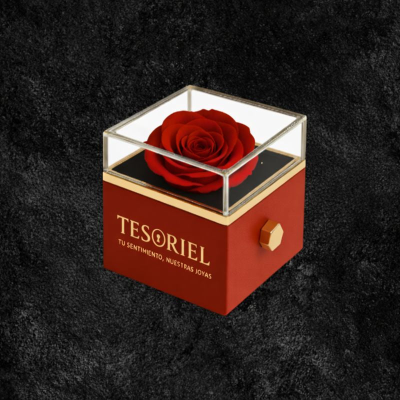 Caja con Rosa Eterna y Joya Personalizable