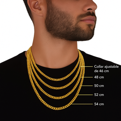 Cadena Cubana Oro 18k Para Mi Hijo (Con Carta Dedicatoria a Escoger)