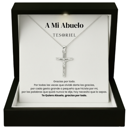 Colgante Cruz Para Mi Padre/Abuelo (Con Carta Dedicatoria a Escoger)