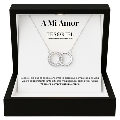 Colgante Aros Entrelazados con Cartas Especiales A Mi Amor - Tesoriel