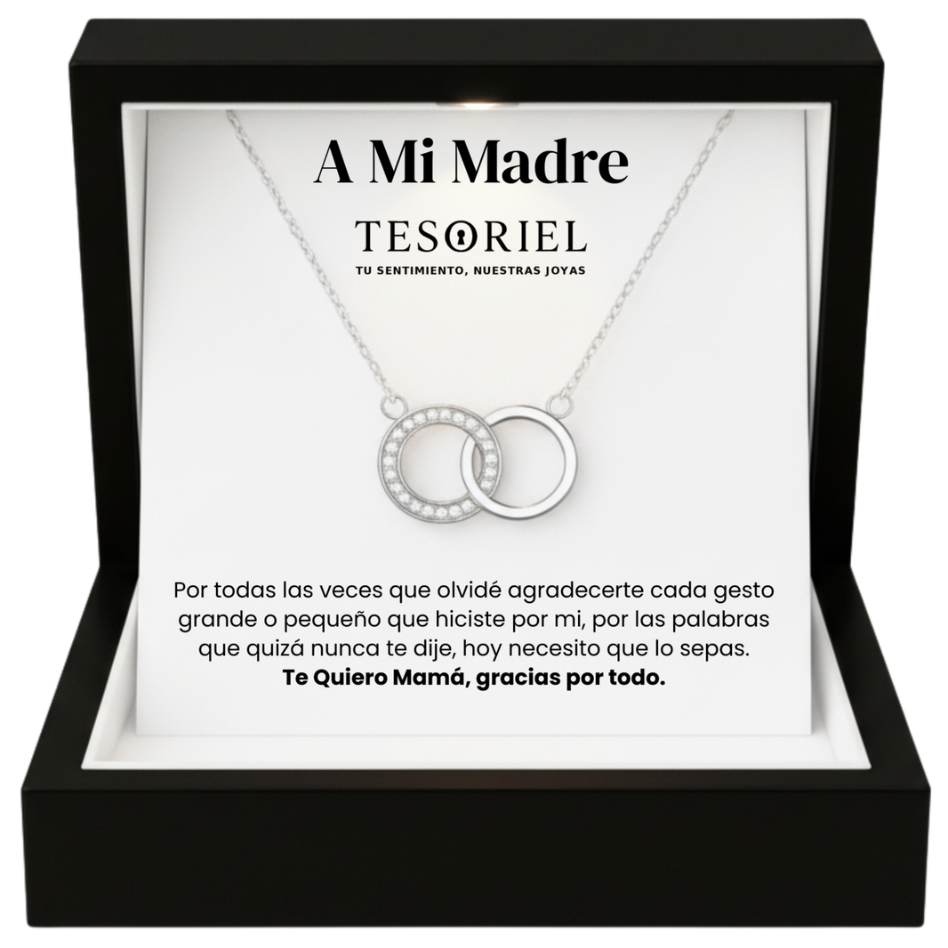 Colgante Aros Entrelazados con Cartas Especiales A Mi Madre - Tesoriel