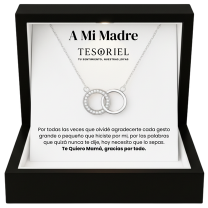 Colgante Aros Entrelazados con Cartas Especiales A Mi Madre - Tesoriel