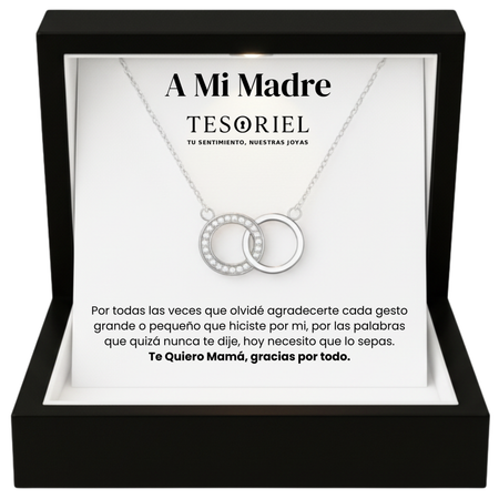 Colgante Aros Entrelazados con Cartas Especiales A Mi Madre - Tesoriel
