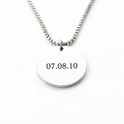 Colgante Circular Fecha Personalizable - Tesoriel