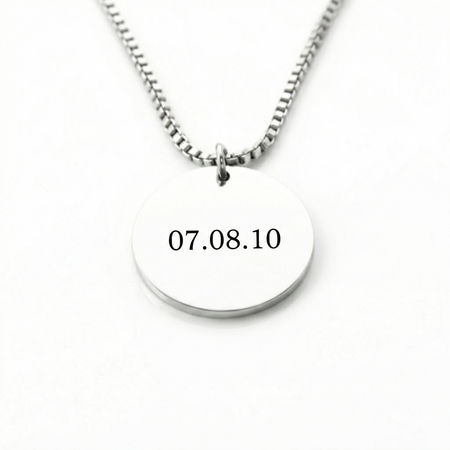 Colgante Circular Fecha Personalizable - Tesoriel