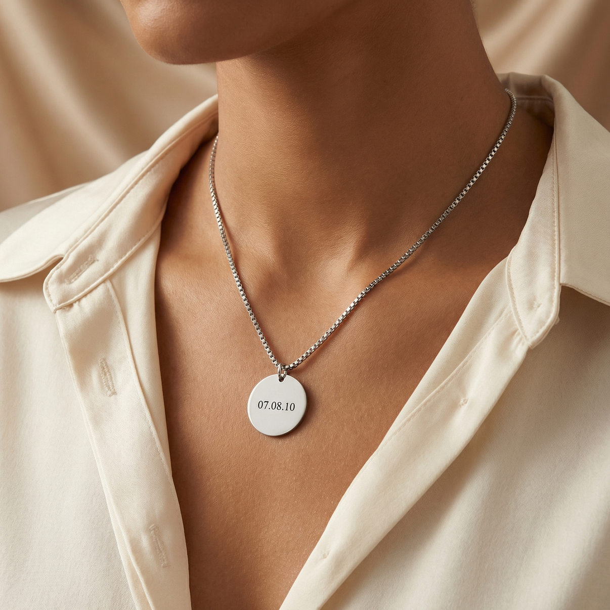 Colgante Circular Fecha Personalizable - Tesoriel