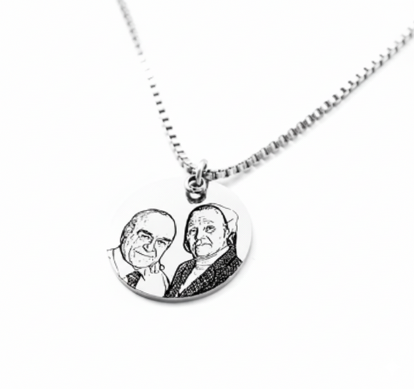 Colgante Circular Personalizable - Imagen Silueta