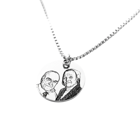 Colgante Circular Imagen Silueta Personalizable - Tesoriel