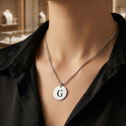 Colgante Circular Inicial Personalizable - Tesoriel