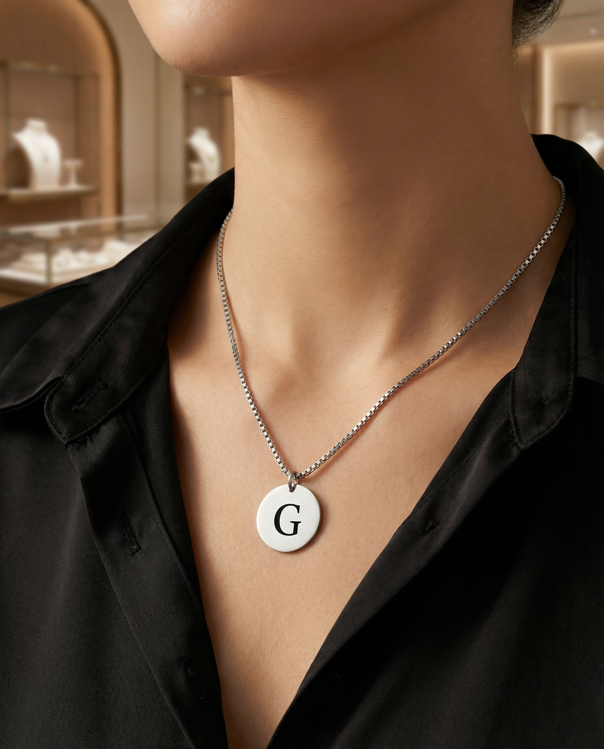 Colgante Circular Inicial Personalizable - Tesoriel