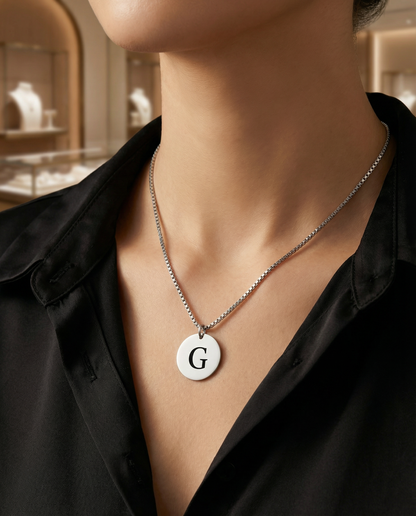 Colgante Circular Inicial Personalizable - Tesoriel