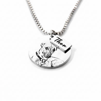 Colgante Circular Mascota Silueta Personalizable - Tesoriel