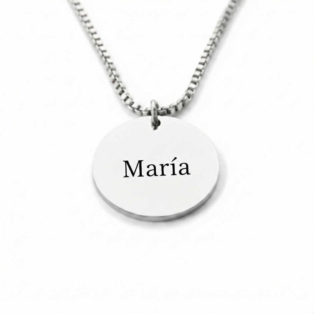 Colgante Circular Personalizable Nombre - Tesoriel