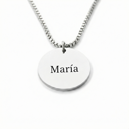 Colgante Circular Personalizable Nombre - Tesoriel
