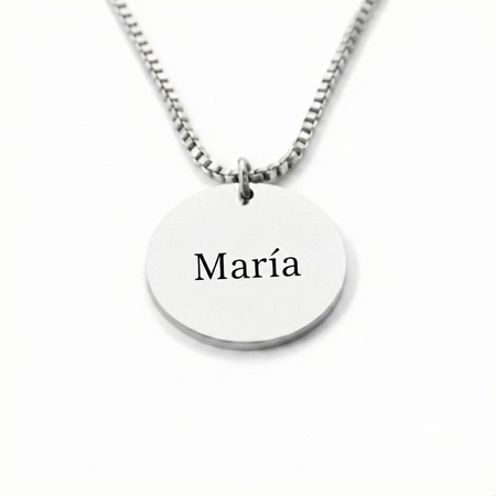 Colgante Circular Personalizable Nombre - Tesoriel