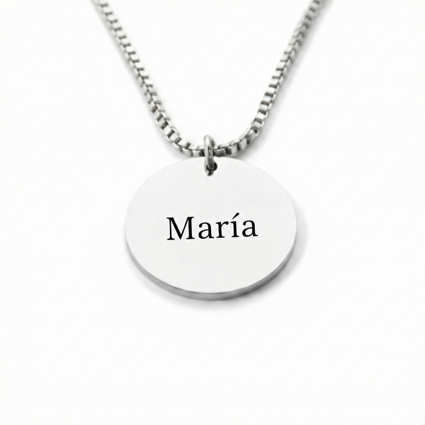 Colgante Circular Personalizable Nombre - Tesoriel