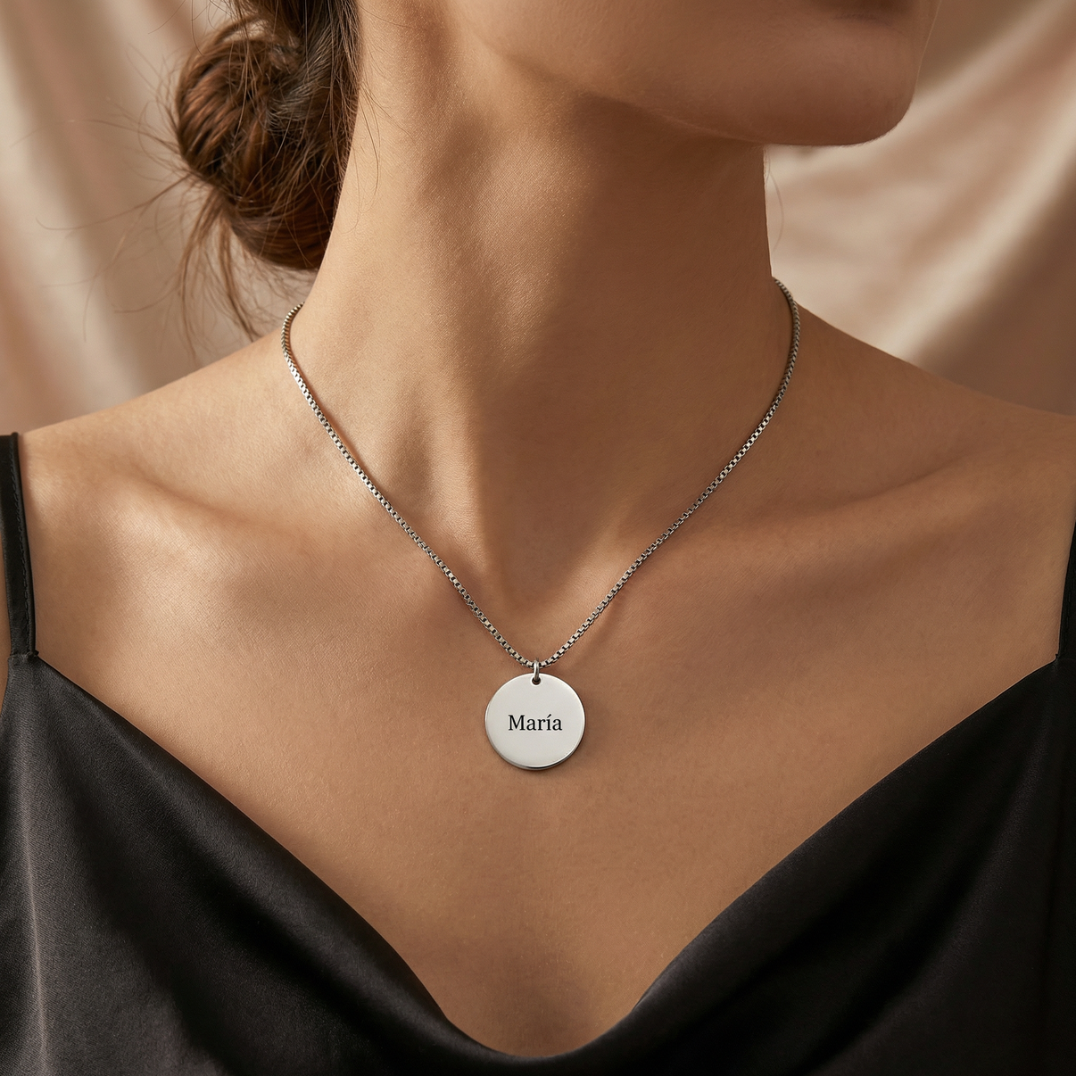 Colgante Circular Personalizable Nombre - Tesoriel