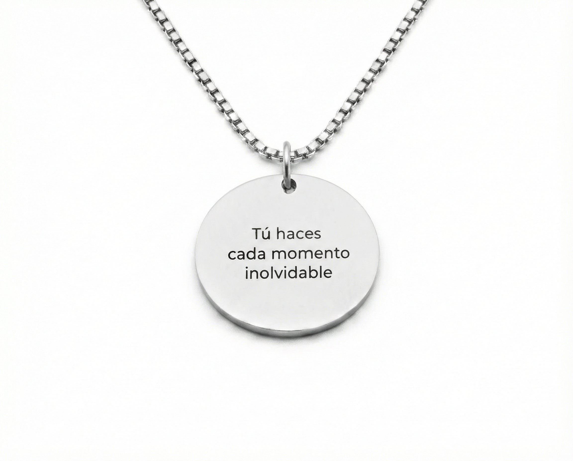 Colgante Circular Texto Personalizable - Tesoriel