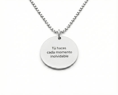 Colgante Circular Texto Personalizable - Tesoriel