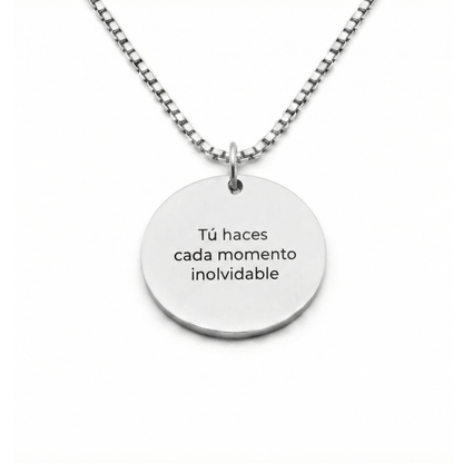 Colgante Circular Texto Personalizable - Tesoriel