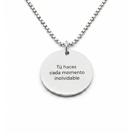 Colgante Circular Texto Personalizable - Tesoriel