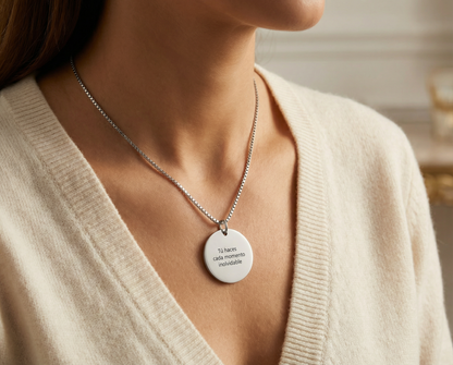 Colgante Circular Texto Personalizable - Tesoriel