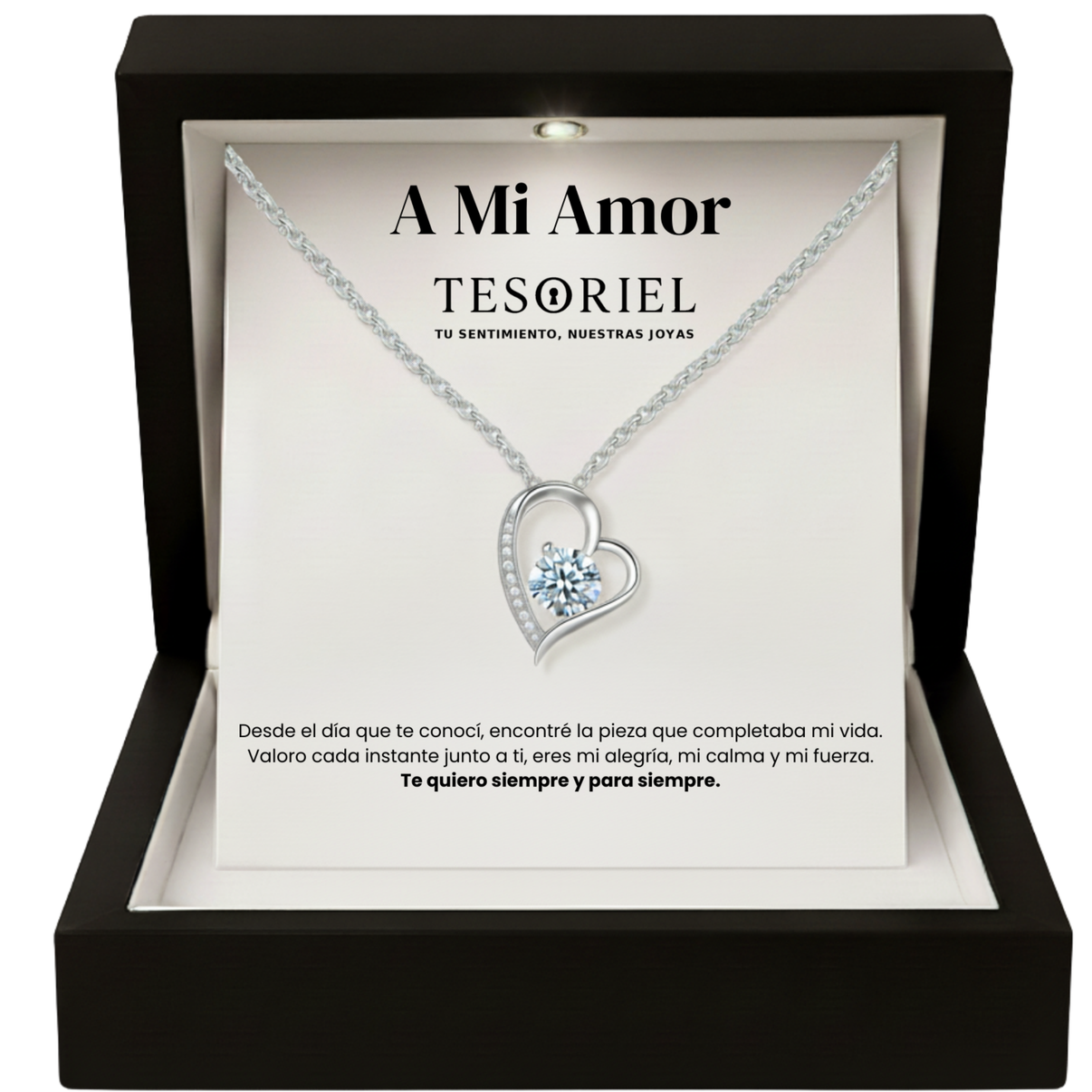 Colgante Corazón Eterno con Cartas Especiales A Mi Amor - Tesoriel