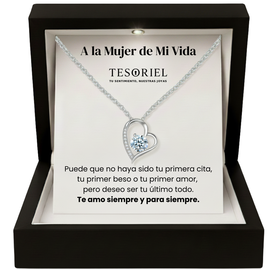 Colgante Corazón Eterno con Cartas Especiales A la Mujer de Mi Vida - Tesoriel