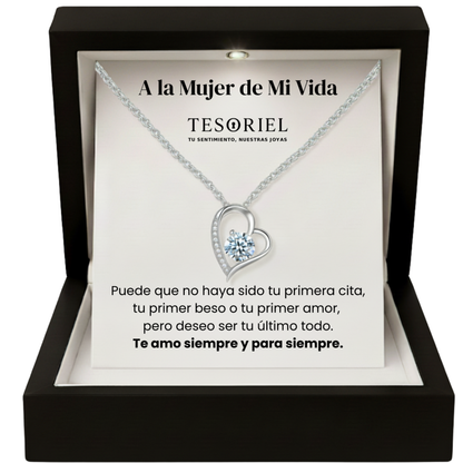 Colgante Corazón Eterno con Cartas Especiales A la Mujer de Mi Vida - Tesoriel