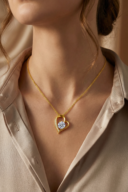 Colgante Corazón Eterno Dorado -Tesoriel