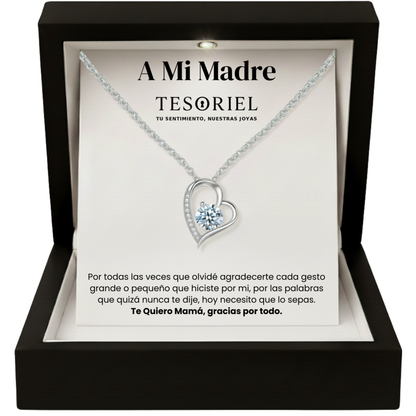 Colgante Corazón Eterno con Cartas Especiales A Mi Madre - Tesoriel