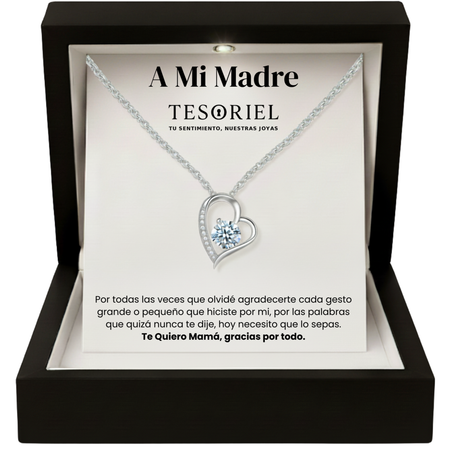 Colgante Corazón Eterno con Cartas Especiales A Mi Madre - Tesoriel