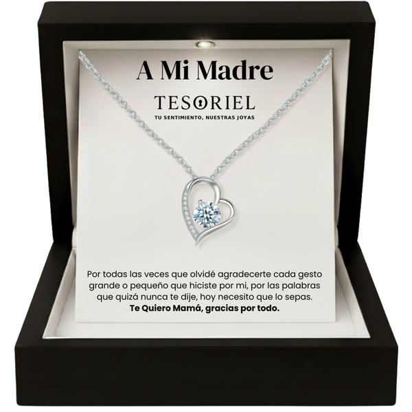 Colgante Corazón Eterno con Cartas Especiales A Mi Madre - Tesoriel