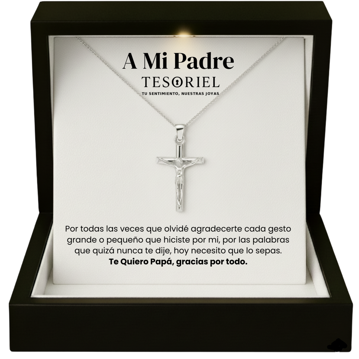 Colgante Cruz con Cartas Especiales A Mi Padre - Tesoriel