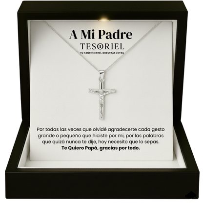 Colgante Cruz con Cartas Especiales A Mi Padre - Tesoriel