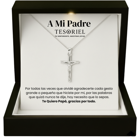 Colgante Cruz con Cartas Especiales A Mi Padre - Tesoriel