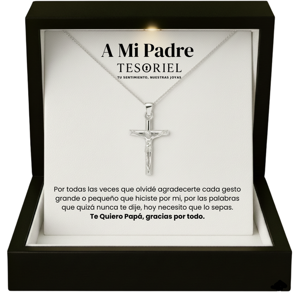 Colgante Cruz con Cartas Especiales A Mi Padre - Tesoriel