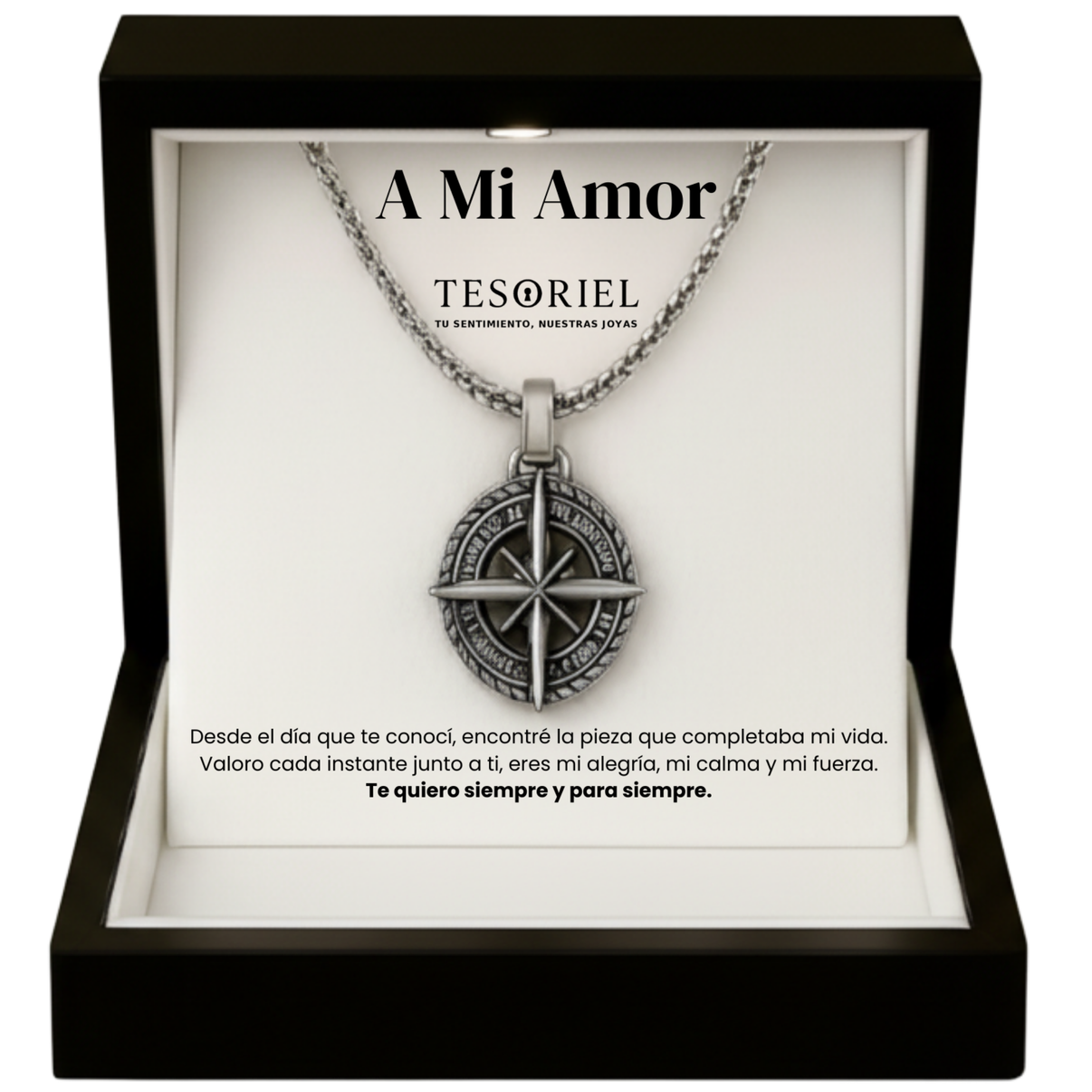 Colgante Estrella del Norte con Cartas Especiales A Mi Amor - Tesoriel