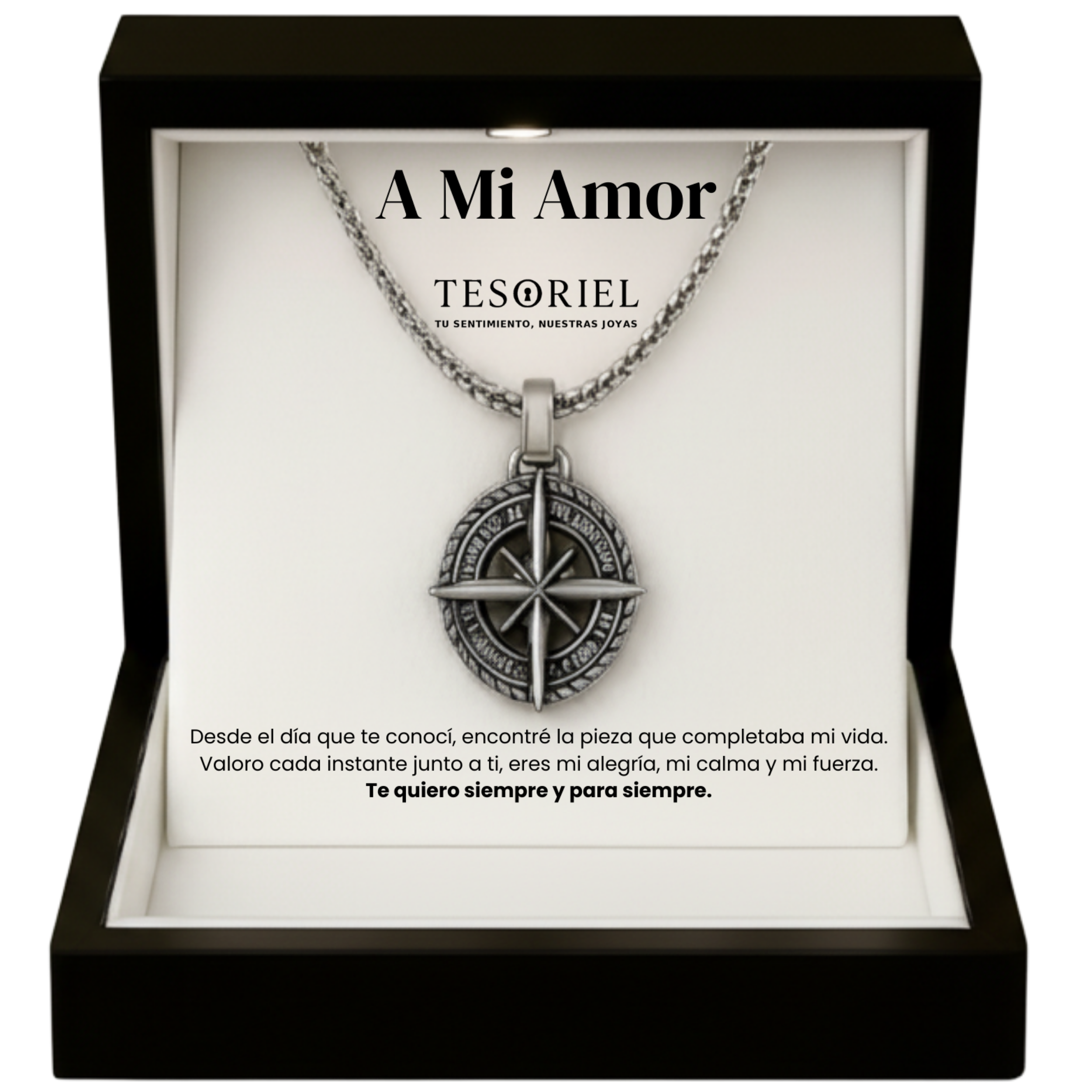 Colgante Estrella del Norte con Cartas Especiales A Mi Amor - Tesoriel