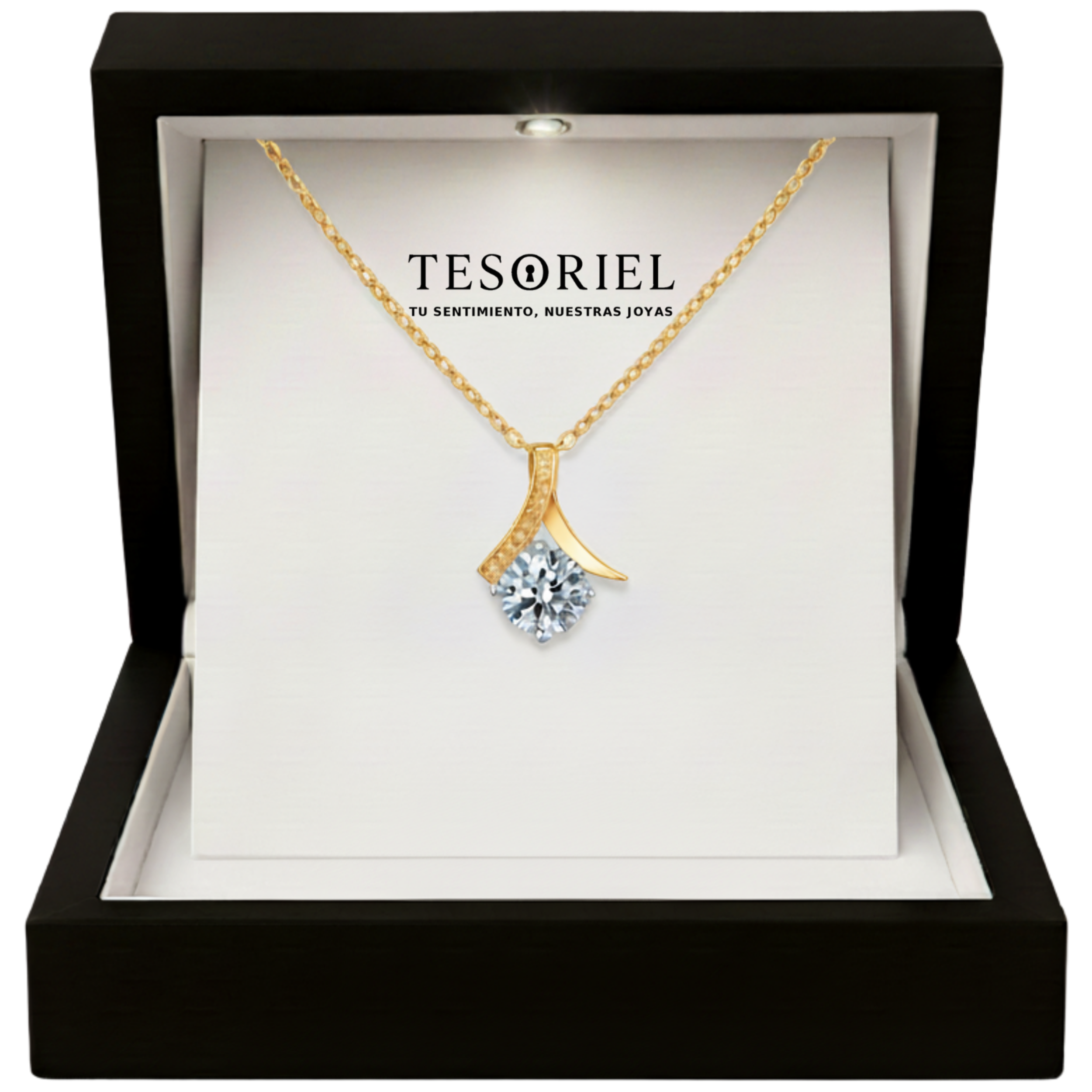 Colgante Flor del Alma Dorado con Cartas Especiales A Mano - Tesoriel