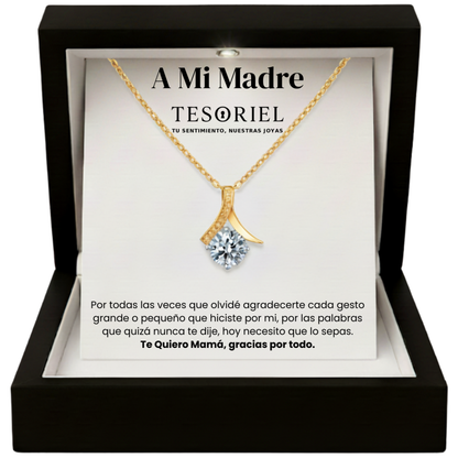Colgante Flor del Alma Dorado con Cartas Especiales A Mi Madre - Tesoriel