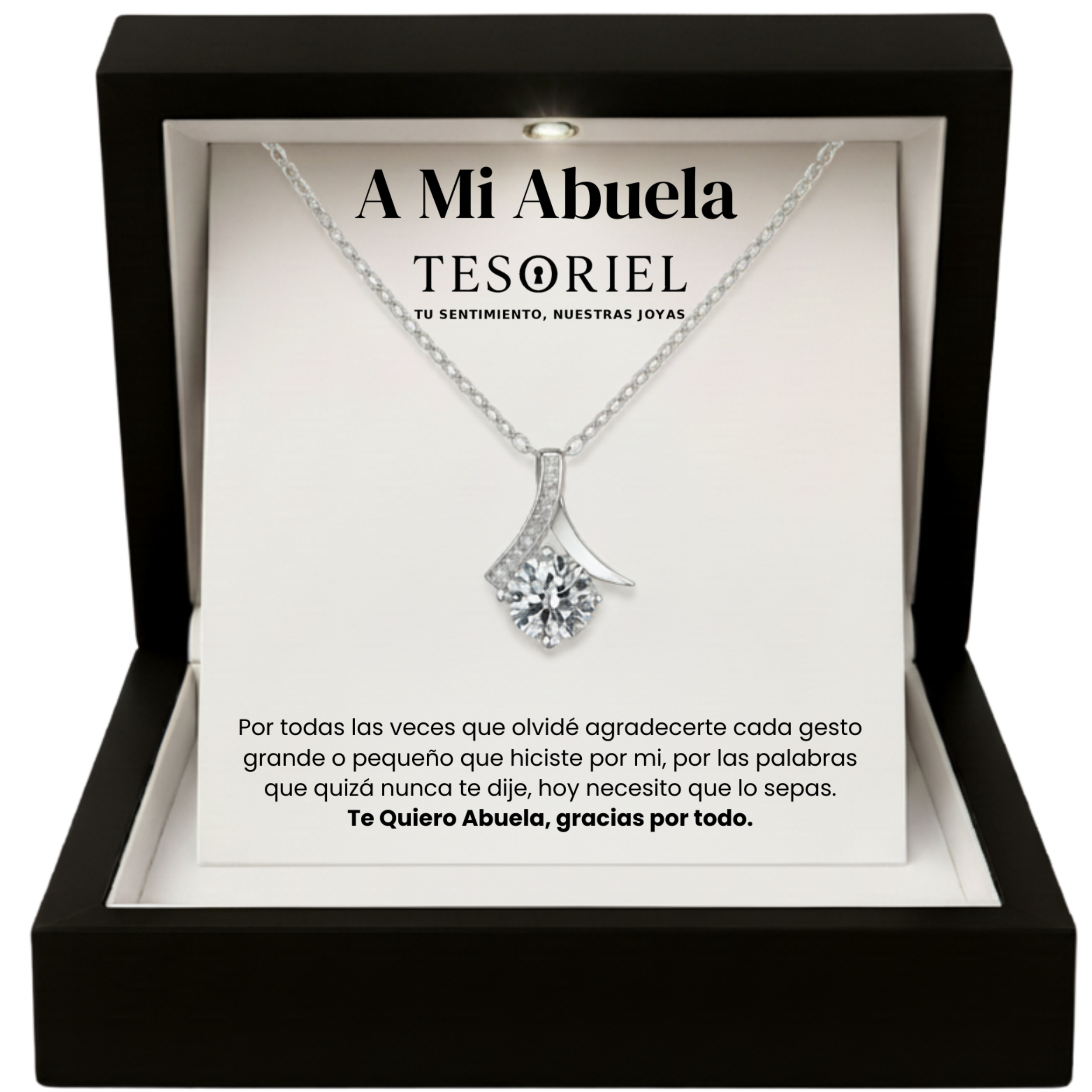 Colgante Flor del Alma con Cartas Especiales A Mi Abuela - Tesoriel