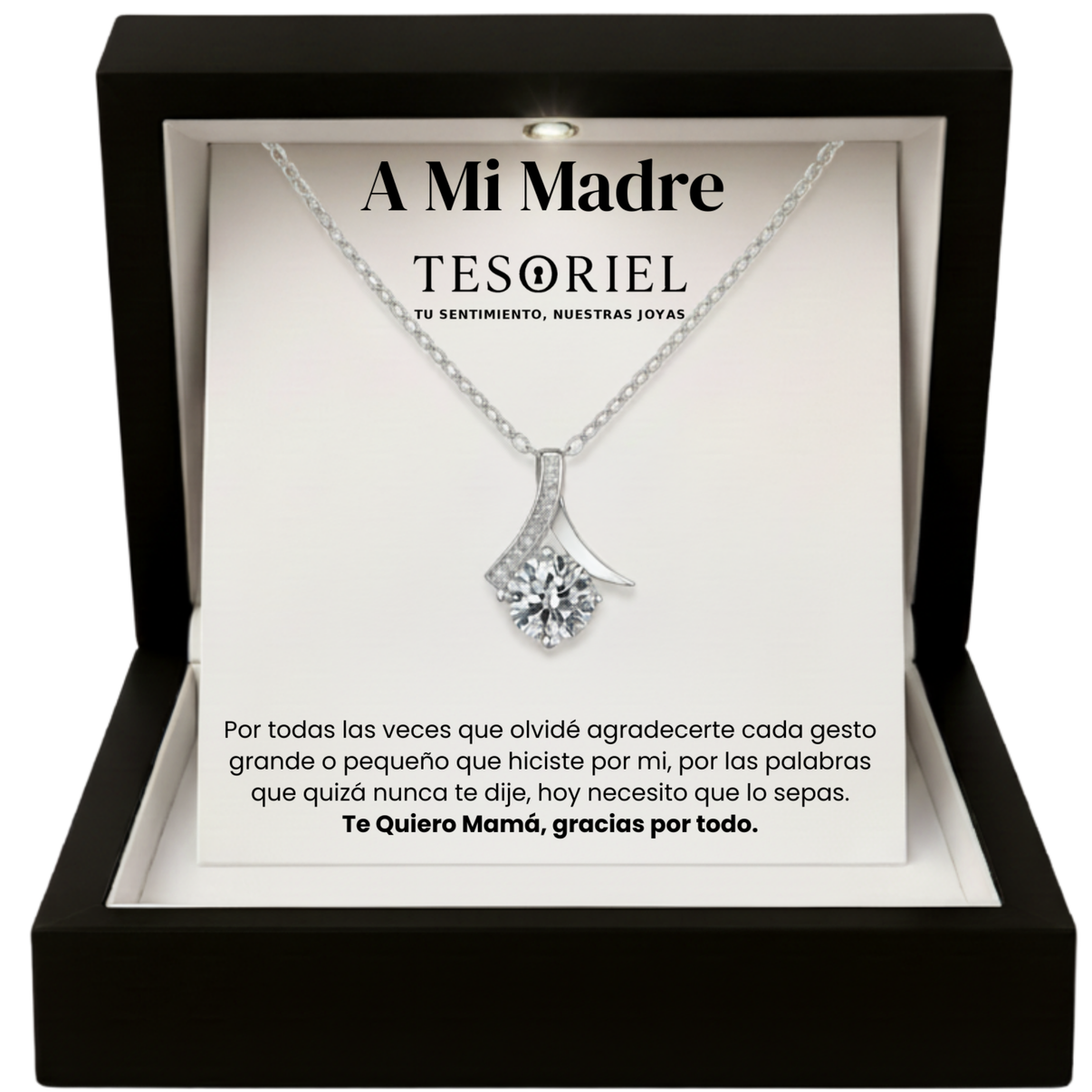 Colgante Flor del Alma con Cartas Especiales A Mi Madre - Tesoriel