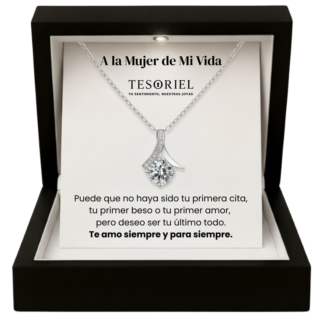 Colgante Flor del Alma con Cartas Especiales A la Mujer de Mi Vida - Tesoriel