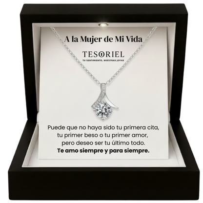 Colgante Flor del Alma con Cartas Especiales A la Mujer de Mi Vida - Tesoriel