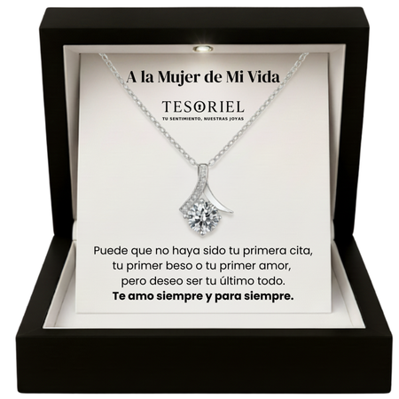 Colgante Flor del Alma con Cartas Especiales A la Mujer de Mi Vida - Tesoriel