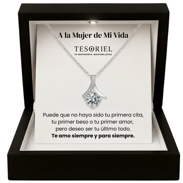 Colgante Flor del Alma con Cartas Especiales A la Mujer de Mi Vida - Tesoriel