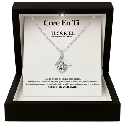 Colgante Flor del Alma con Cartas Especiales Cree En Ti - Tesoriel