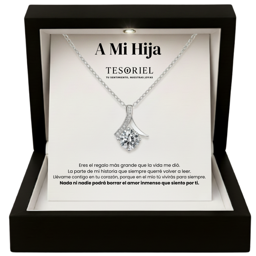 Colgante Flor del Alma con Cartas Especiales Para Mi Hija - Tesoriel