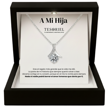 Colgante Flor del Alma con Cartas Especiales Para Mi Hija - Tesoriel